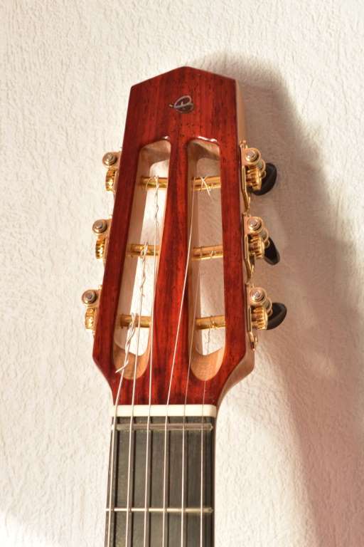 The headstock with tuners